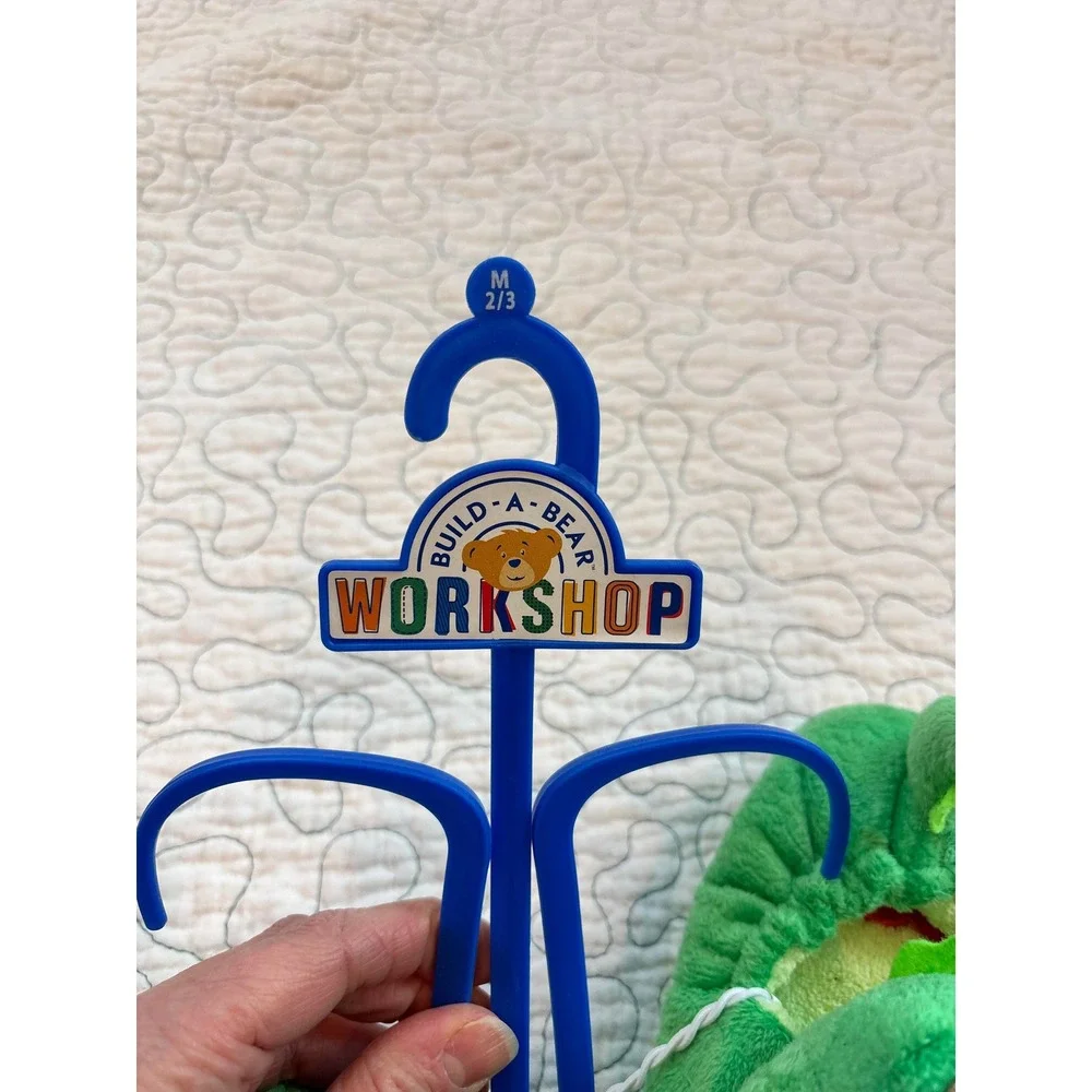 Build A Bear Workshop Kids Green Crocodile Slippers‎ M 2/3 Plush Cozy